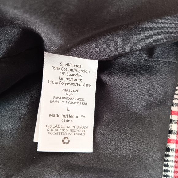 NEW Free Assembly Double Breasted Blazer Red White Black Plaid Retro Large Gift - Picture 9 of 15